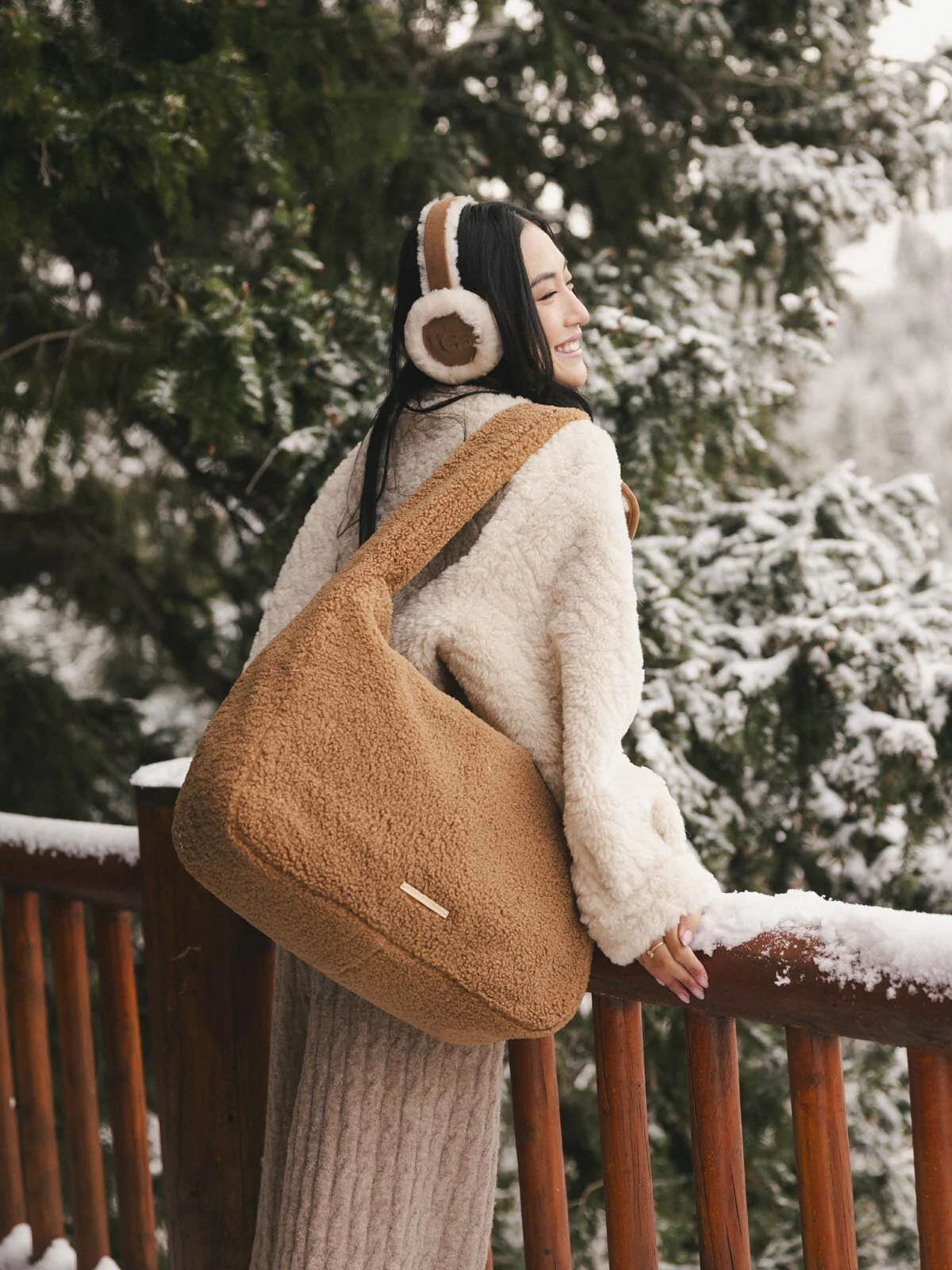 Haul It Teddy Faux Fur Camel - Image 5