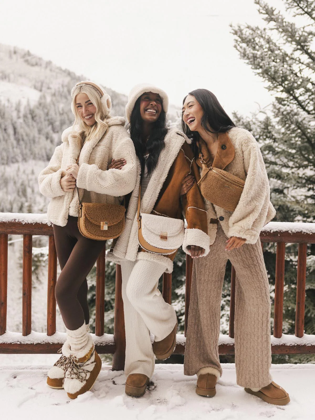 The Icon Crossbody Teddy Faux Fur Cream - Image 10