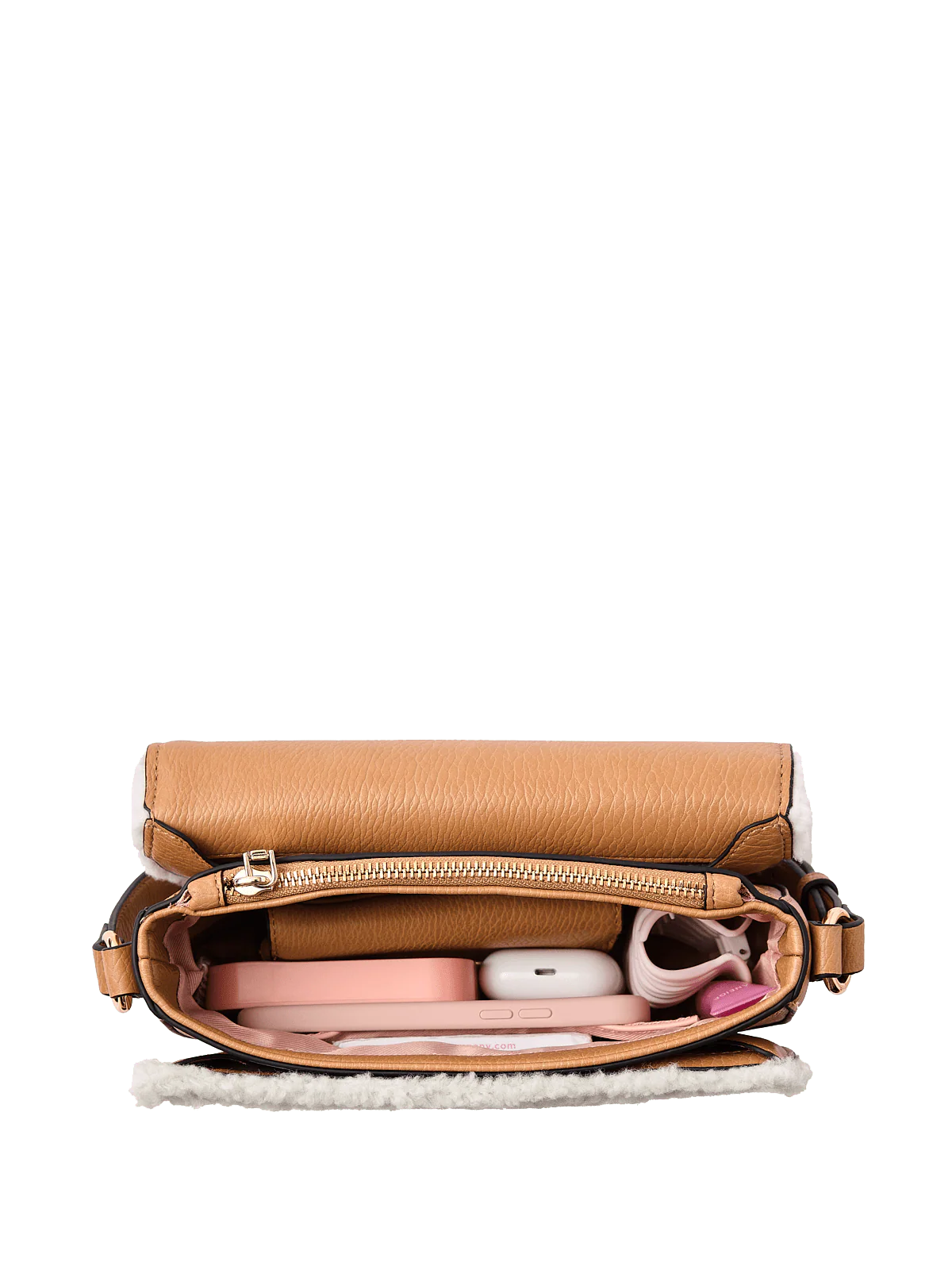 The Icon Crossbody Teddy Faux Fur Cream - Image 11